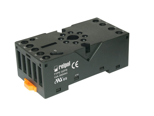 Relpol GZP8 (black) – Relay Sockets & Bases