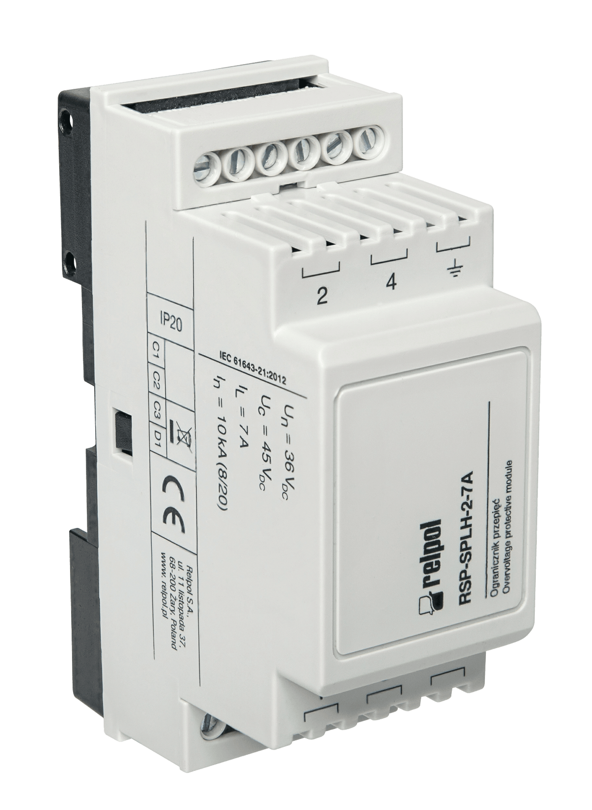 Relpol RSP-SPLH-2-7A – Data Line Surge Protection
