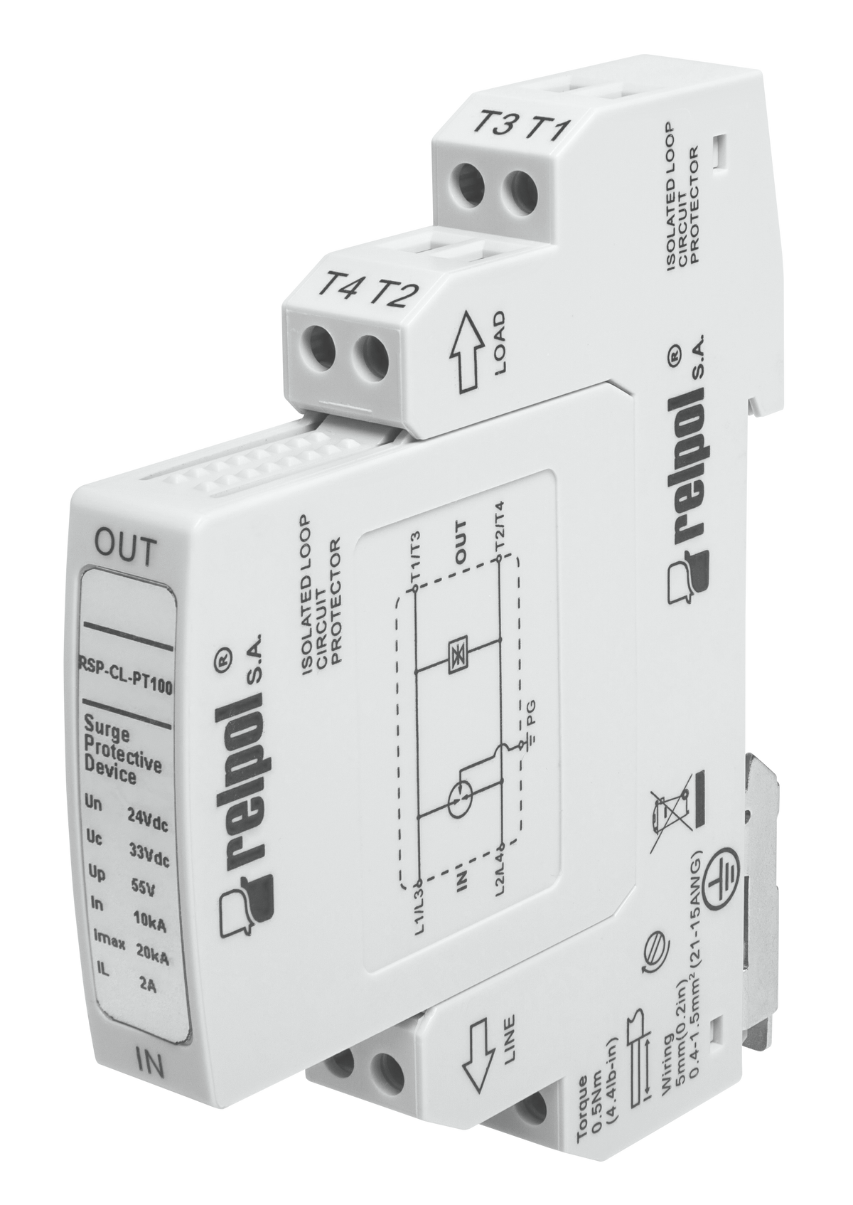 Relpol RSP-CL-PT100 – Data Line Surge Protection