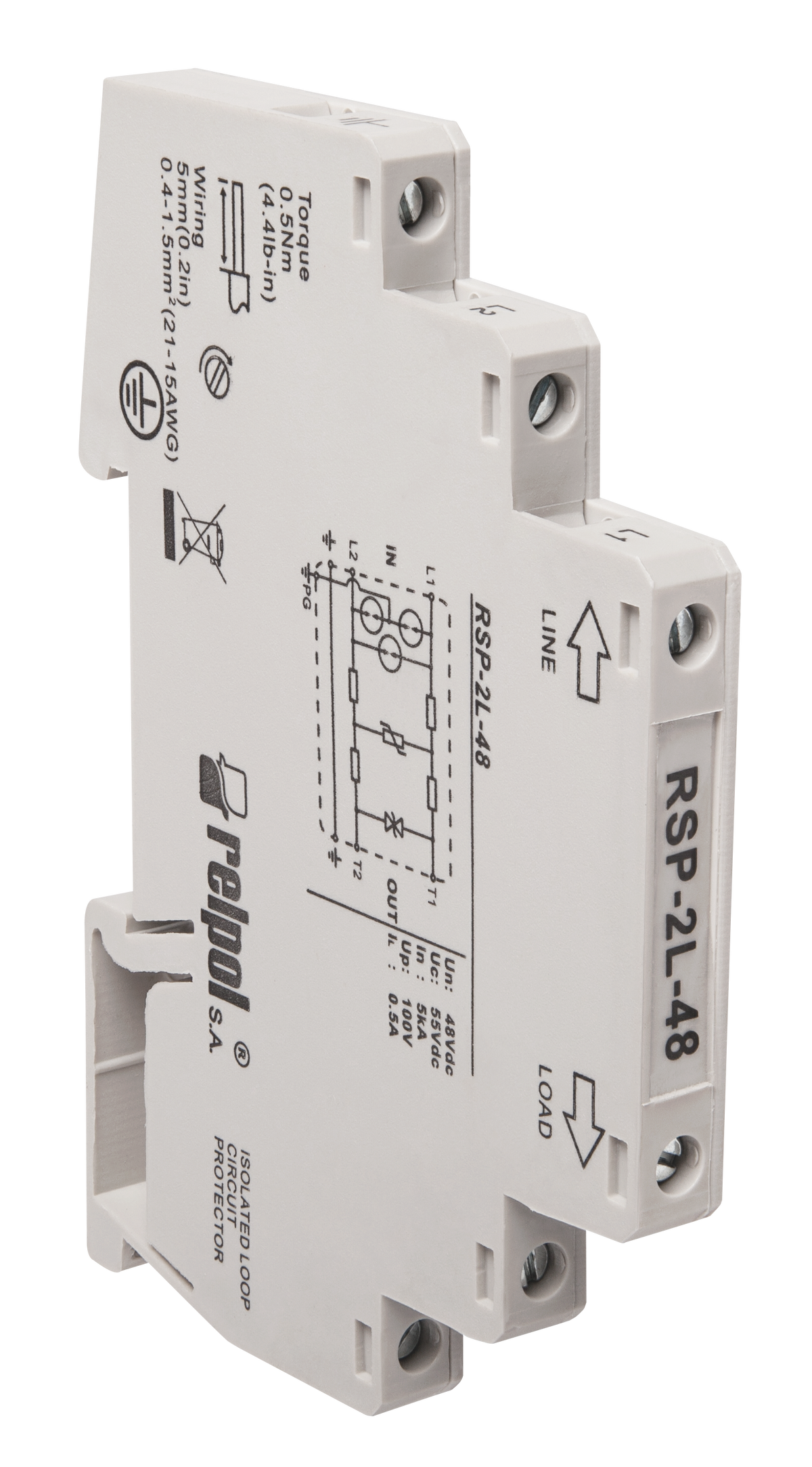 Relpol RSP-2L-48 – Data Line Surge Protection
