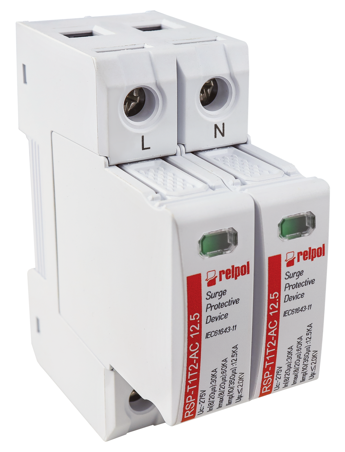 Relpol RSP-T1T2-AC 12.5/2P – AC Power Surge Protection