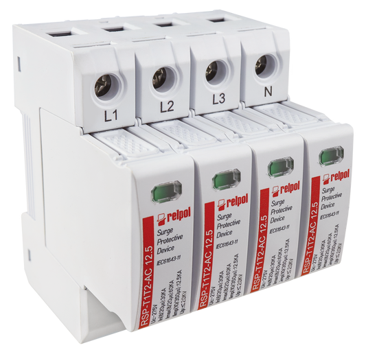 Relpol RSP-T1T2-AC 12.5/4P – AC Power Surge Protection