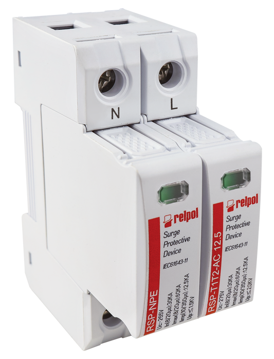 Relpol RSP-T1T2-AC 12.5/1+NPE – AC Power Surge Protection
