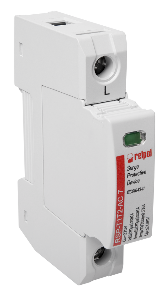 Relpol RSP-T1T2-AC 7/1P – AC Power Surge Protection