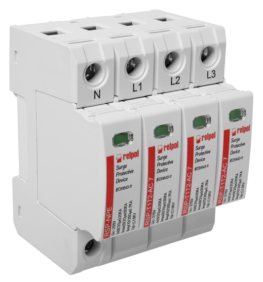 Relpol RSP-T1T2-AC 7/4P – AC Power Surge Protection