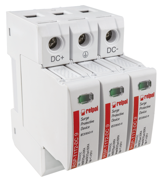 Relpol RSP-T1T2-DC 9/3P – DC Power Surge Protection