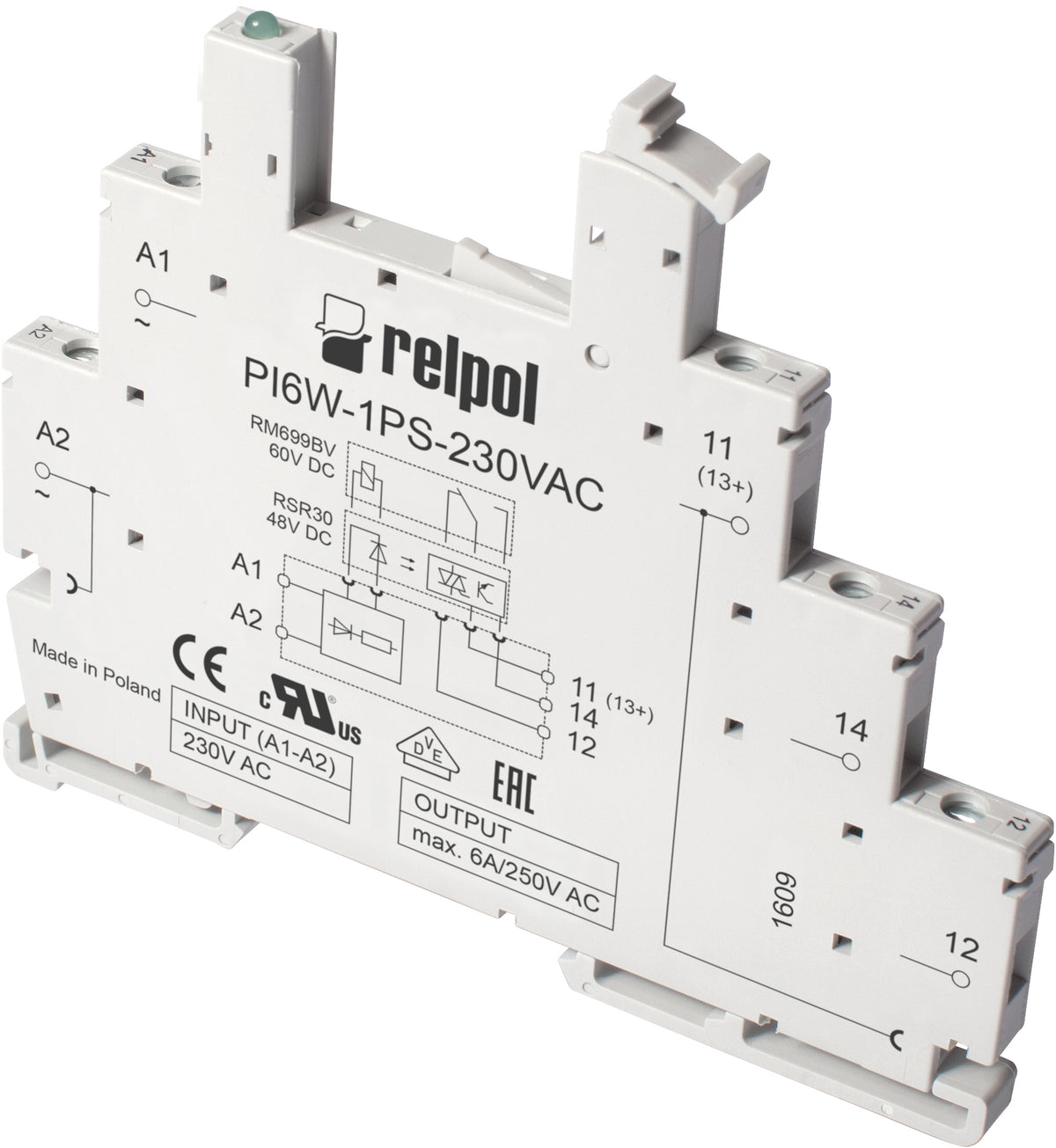 Relpol PI6W-1PS-36VDC – Relay Sockets & Bases