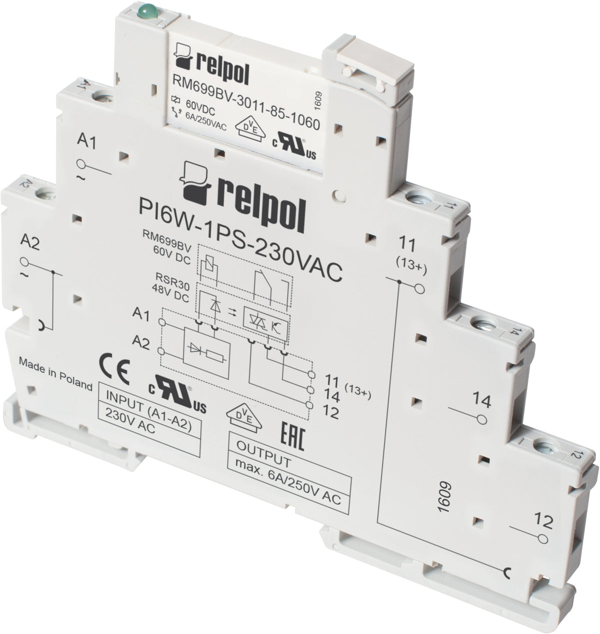 Relpol PIR6W-1PS-48VDC-R – Interface Relays