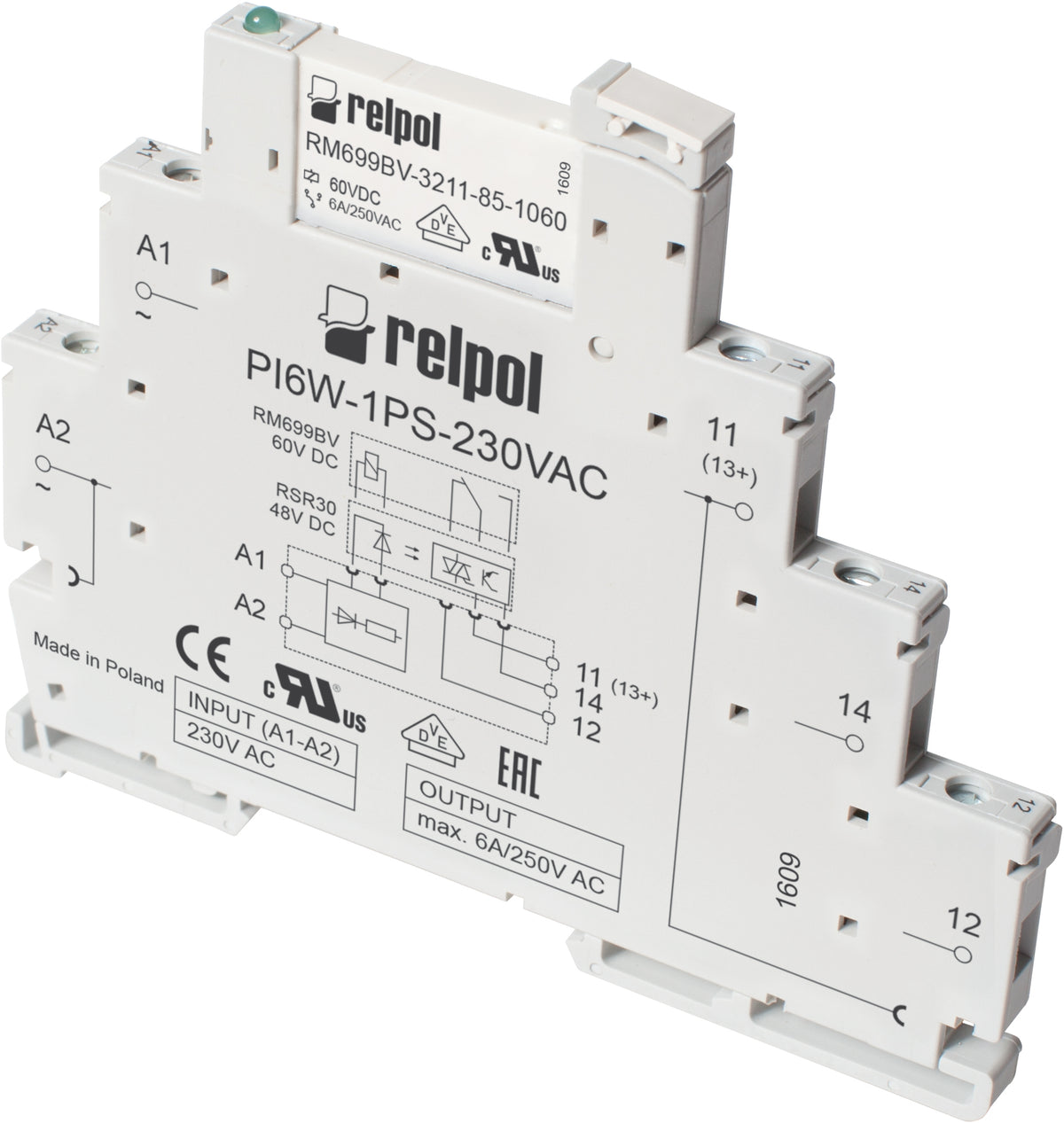 Relpol PIR6W-1PS-48VDC-R01 – Interface Relays