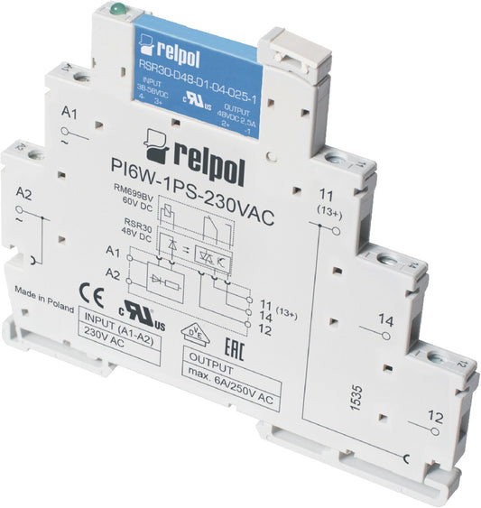 Relpol PIR6W-1PS-42VAC/DC-T – Interface Relays