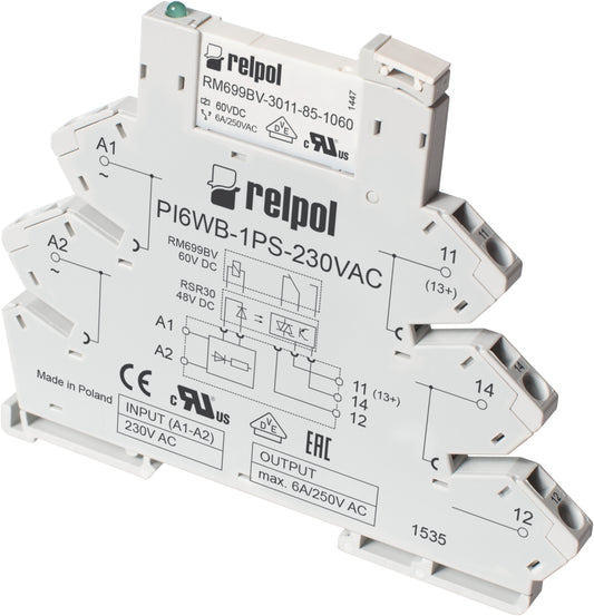 Relpol PIR6WB-1PS-60VDC-R – Interface Relays