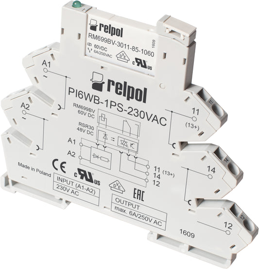 Relpol PIR6WB-1PS-24VDC-R01 – Interface Relays