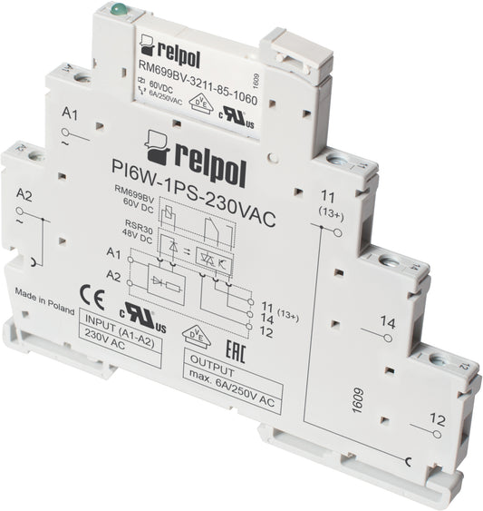 Relpol PIR6W-1PS-24VAC/DC-R01 (SZARE) (CE) – Solid State Relays